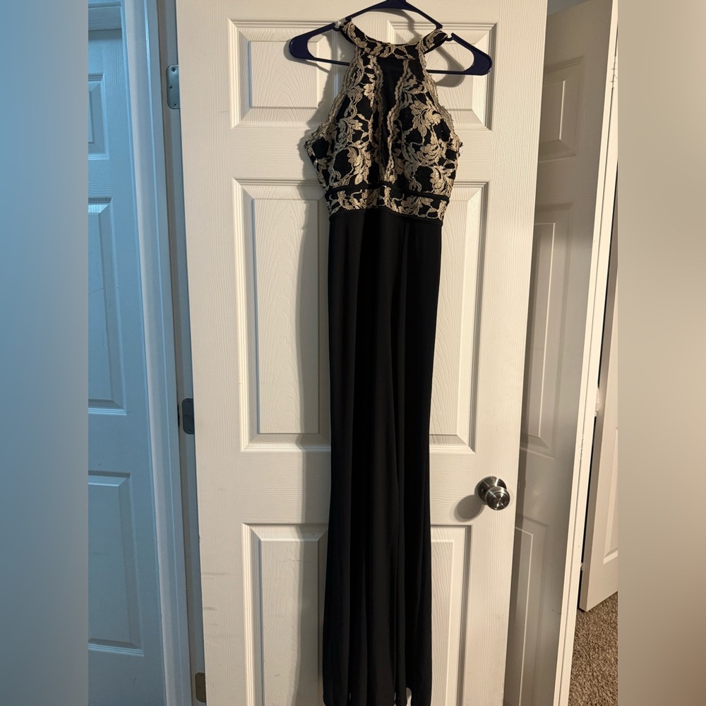 Black and Gold Formal Dress